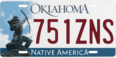 OK license plate 751ZNS