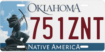 OK license plate 751ZNT