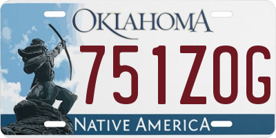 OK license plate 751ZOG