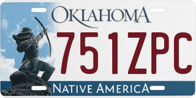 OK license plate 751ZPC