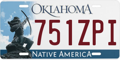 OK license plate 751ZPI