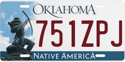 OK license plate 751ZPJ