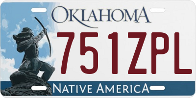 OK license plate 751ZPL