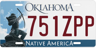 OK license plate 751ZPP