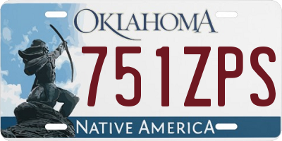 OK license plate 751ZPS