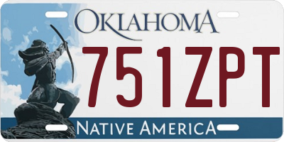 OK license plate 751ZPT