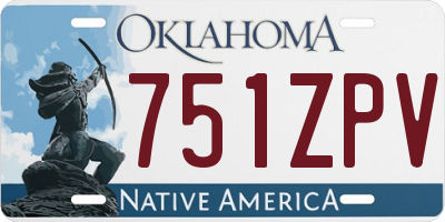 OK license plate 751ZPV