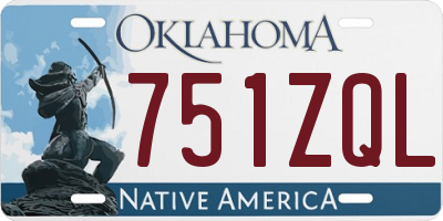 OK license plate 751ZQL