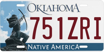 OK license plate 751ZRI