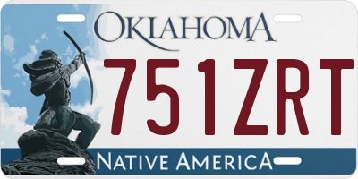 OK license plate 751ZRT