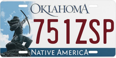 OK license plate 751ZSP