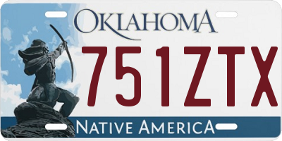 OK license plate 751ZTX