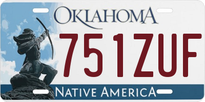 OK license plate 751ZUF