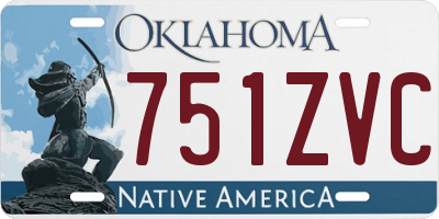 OK license plate 751ZVC