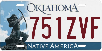 OK license plate 751ZVF