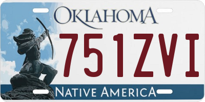 OK license plate 751ZVI
