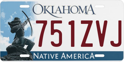 OK license plate 751ZVJ