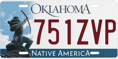 OK license plate 751ZVP