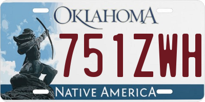 OK license plate 751ZWH