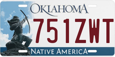 OK license plate 751ZWT