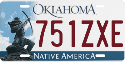 OK license plate 751ZXE