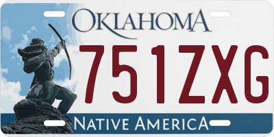 OK license plate 751ZXG