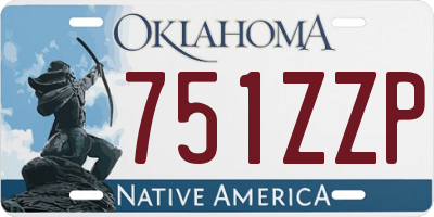 OK license plate 751ZZP