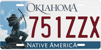 OK license plate 751ZZX