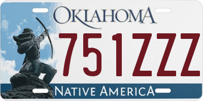 OK license plate 751ZZZ