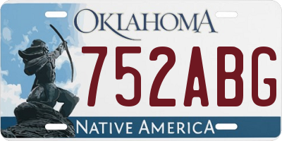 OK license plate 752ABG