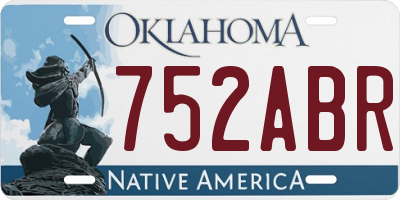 OK license plate 752ABR