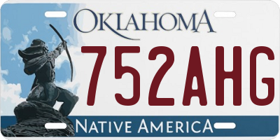 OK license plate 752AHG