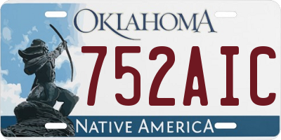 OK license plate 752AIC