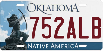 OK license plate 752ALB