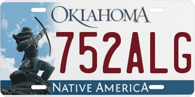 OK license plate 752ALG