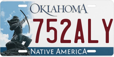 OK license plate 752ALY