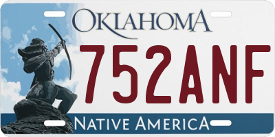 OK license plate 752ANF