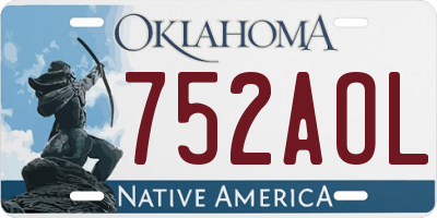 OK license plate 752AOL