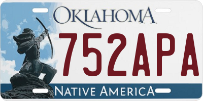 OK license plate 752APA