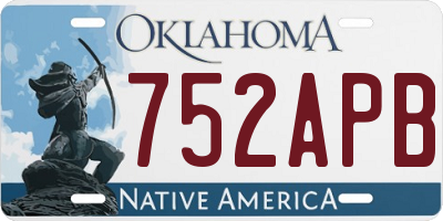 OK license plate 752APB