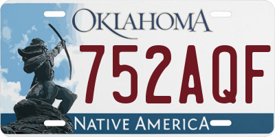 OK license plate 752AQF