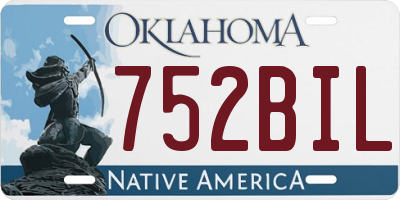 OK license plate 752BIL