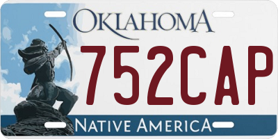 OK license plate 752CAP