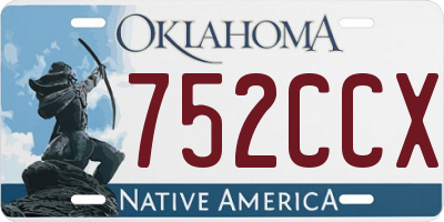 OK license plate 752CCX