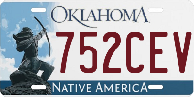 OK license plate 752CEV