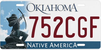 OK license plate 752CGF