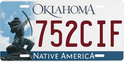 OK license plate 752CIF