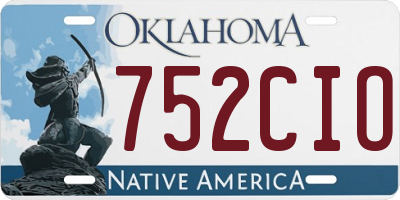 OK license plate 752CIO
