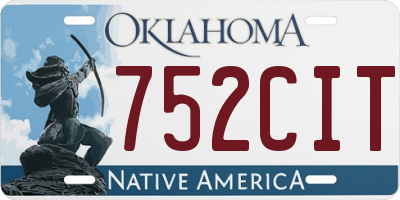OK license plate 752CIT