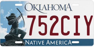OK license plate 752CIY